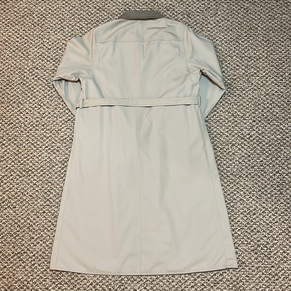 Vintage 90s Rare Forecaster of Boston Reversible Open Front Belted Trench Coat - Picture 5 of 16